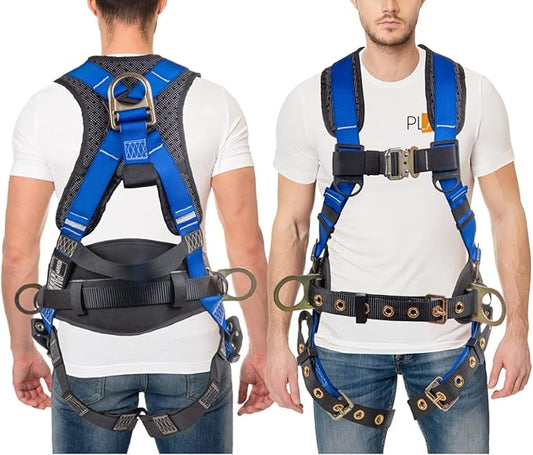 Palmer Safety Hammerhead 5pt Safety Harness Back Padded, QCB Chest, Tongue Buckel Legs Straps, Back & Side D-Rings