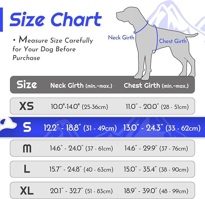 Eagloo Dog Harness Small Sized Dog, No Pull Service Vest with Reflective Strips and Control Handle, Adjustable and Comfortable for Walking, No Choke Pet Harness with 2 Metal Rings, Blue, S