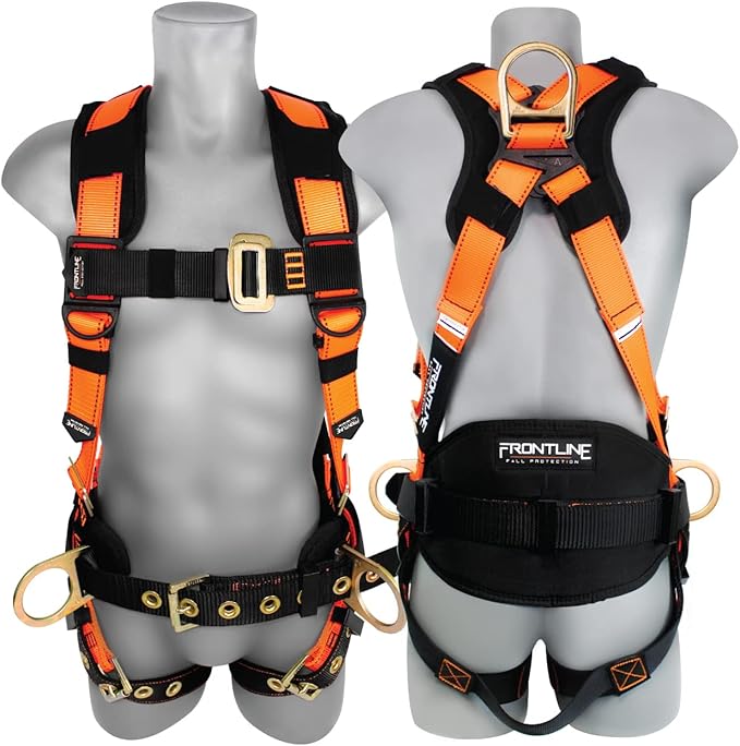 FRONTLINE FALL PROTECTION Harnesses + D-Ring+ Multiple Styles + OSHA and ANSI compliant