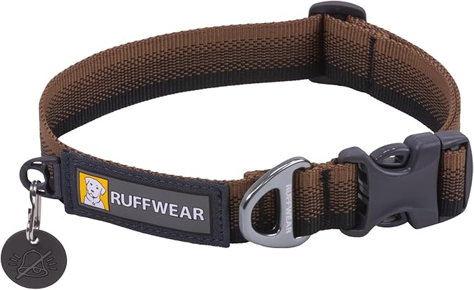 Ruffwear, Front Range Dog Collar, Adjustable Tubelok Webbing, Lightweight, Side Release Buckle, Aluminum V-Ring, Durable for Everyday Use, Moonlight Fade, 11"-14"