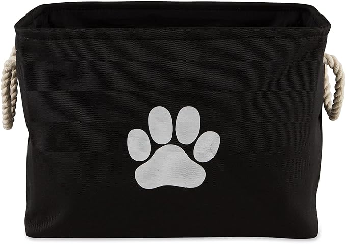 Bone Dry Pet Storage Collection Collapsible Bin, Black, Large Rectangle