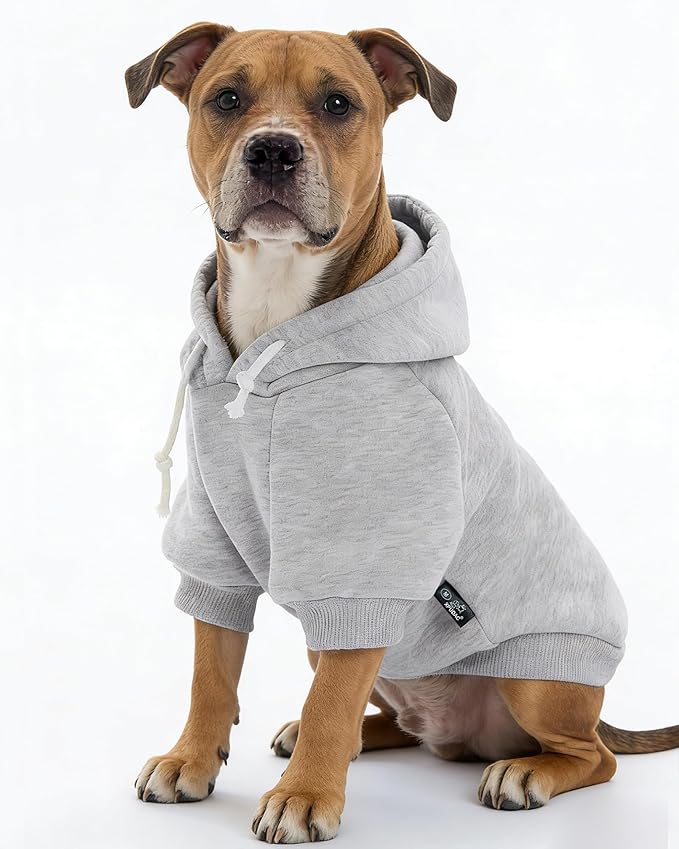 XPUDAC Matching Hoodie for Dogs and Humans Fleece Sweatshirt Soft Warm Pet Hoodie Sweater for Large Small Medium Dog and Owner Matching Clothes Cold Weather, Grey, 6X-Large