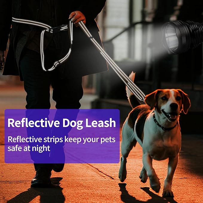 Kazazoo Hands-Free Adjustable Length 5-8 Ft Dog Leash, Waist for Dog Walking, Running for Dogs with Reflective Strips, Ballistic Nylon, Waist Belt Adjustable, Lightweight Brown M