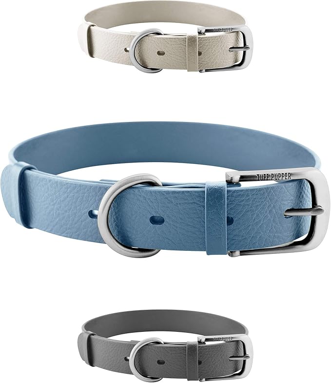 Tuff Pupper Classic Heavy Duty Dog Collar | 10x Stronger Than Leather | 100% Waterproof & Odor Proof Dog Collar | Tough Rust-Proof All Metal Hardware