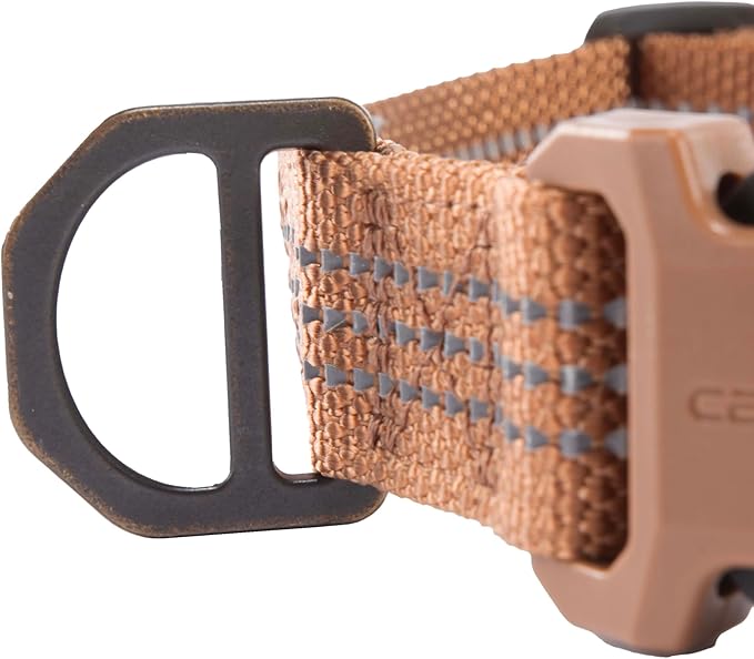 Carhartt Nylon Webbing Dog Collar, Fully Adjustable W/Durable Side Release Buckle, Carhartt Brown, Large