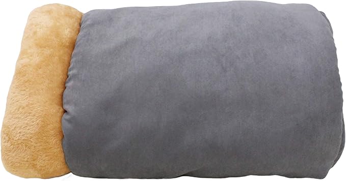 4 in 1 Self Warming Burrow Cat Bed, Pet Hideway Sleeping Cuddle Cave (Gray)