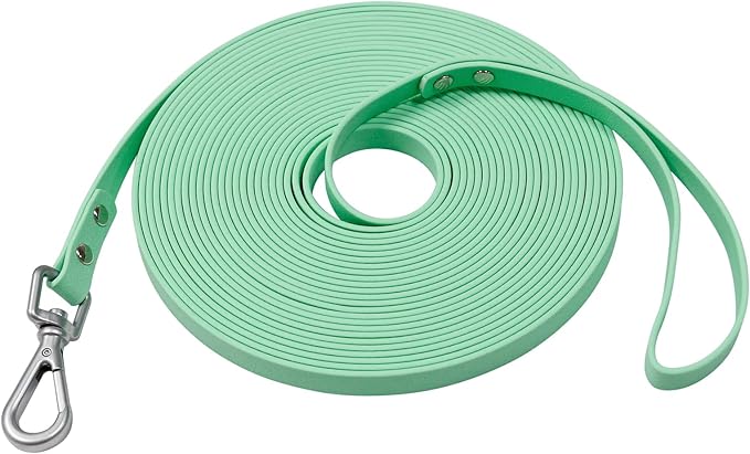 Long Dog Leash Waterproof Recall Training Lead Outdoor Long Line Great for Training, Beach, Play, Camping, or Backyard