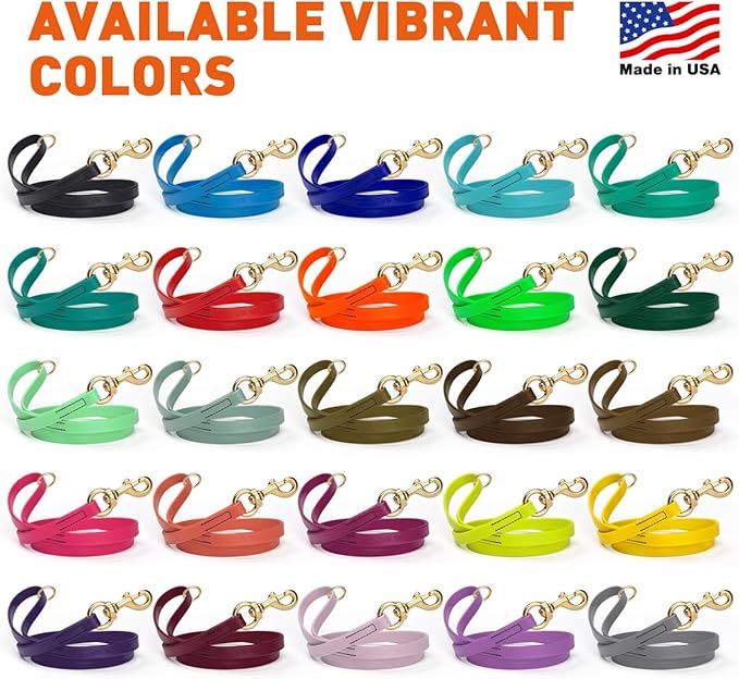 Viper Biothane K9 Working Dog Leash Waterproof Lead for Tracking Training Schutzhund Odor-Proof Long Line with Solid Brass Snap for Puppy Medium and Large Dogs 6ft, Coyote Brown