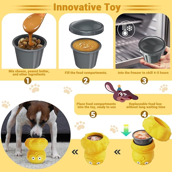 Aggressive Chew Toys for Large Dogs, Pet Valentine Anxiety Relief for Dogs Toy, Dog Chew Toys Indestructible Frozen Dog Treat Toy for Peanut Butter Reduces Anxiety, Octopus