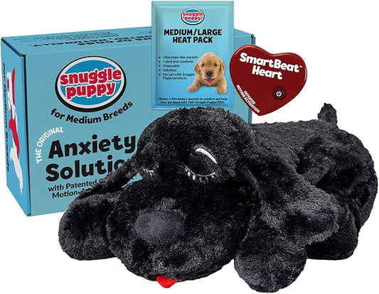 Original Snuggle Puppy Heartbeat Puppy Toy - Heartbeat Puppy for Dogs - Pet Anxiety Relief and Calming Aid - Comfort Dog Toy - Behavioral Training and Sleep Aid Cuddle buddy - Crate Training Essential
