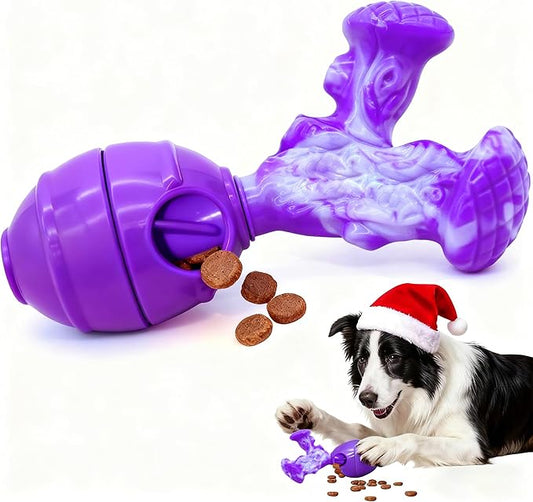 Interactive Dog Toys to Keep Them Busy, 3 in 1 Dog Puzzles for Smart Dogs, Treat Dispensing Toy for Large Dogs, Tough Chew Toys for Aggressive Chewers, Medium & Large Breeds, Bacon Flavor