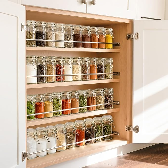 ComSaf 12 Pack 4 oz Glass Jars with Airtight Lids Food Grade, Small Glass Containers for Home Cooks, Crafts & Party Favors, Glass Spice Jars with Labels for Spices & Herbs Storage, Dishwasher Safe