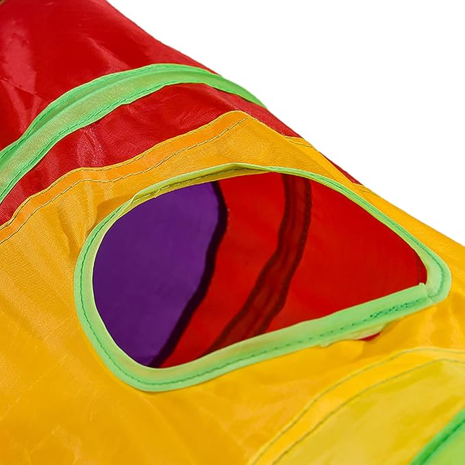 Cat Tunnel and Cube Pop Up Collapsible Kitten Indoor-Outdoor Toys - 3 Way or 1 Way Cat Tube for Cats, Kittens, Rabbits (Rainbow)