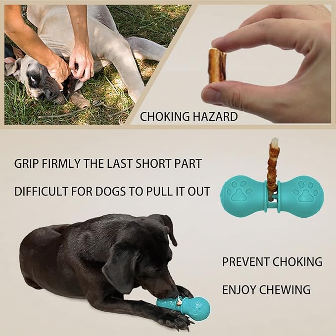 Bully Stick Holder for Dogs, Chew Holder, Prevent Choking Safety Device (Purple, Small)