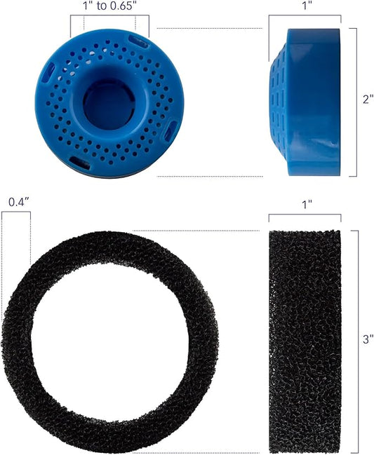 PET STANDARD Replacement Water Filter & 4 Pack Replacement Pre-Filter Sponges Compatible With PETLIBRO® 50oz/1.5L Automatic Ceramic Pet Fountain PLFF004, Pack of 8