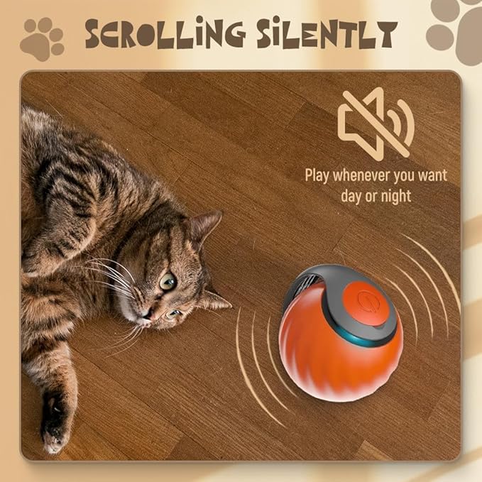Upgrade Speedy 3.0 Tail Cat Toy, 2026 New Speedy Tail Interactive Cat Toy for Indoor Cats, USB Rechargeable Automatic Moving Smart Cat Toys Ball with Tail Two Speed Adjustment (Blue, 2PCS)