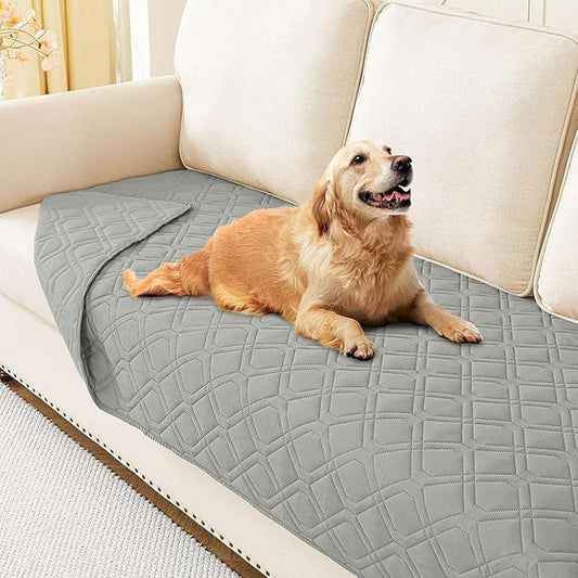 hyha Waterproof Dog Bed Blanket, Soft Pet Blankets, Waterproof Couch Cover for Dogs, Reversible Sofa Covers Washable for Furniture (30x70 Inch, Grey/Grey)