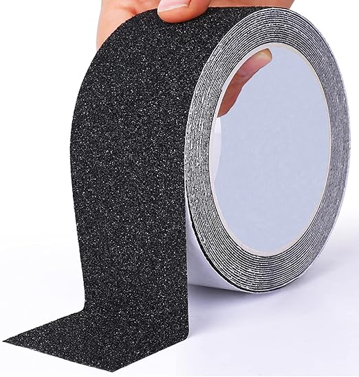 Qingluan Grip Tape, 2 inch x 16.4 feet, Heavy Duty Anti Slip Tape for Stairs Outdoor/Indoor, Waterproof High Traction Stairs Non Slip Treads, Black