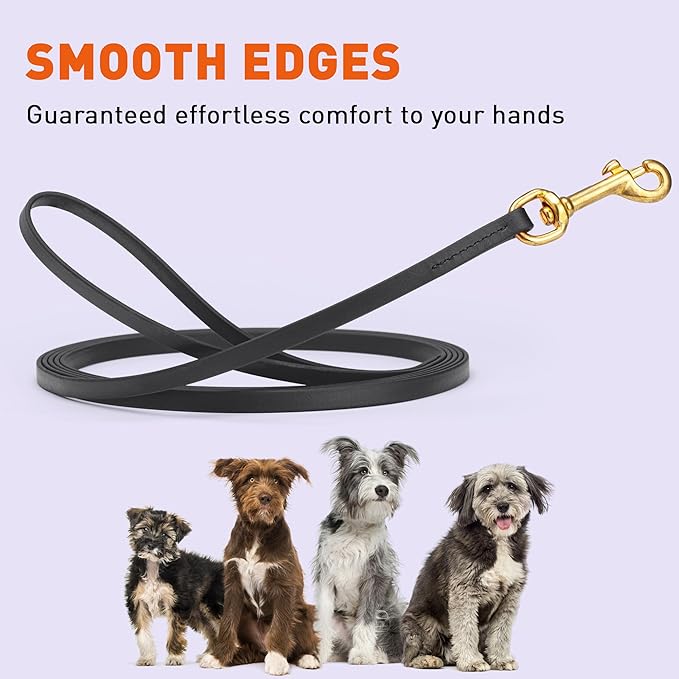 Viper Biothane K9 Working Dog Leash Waterproof Lead for Tracking Training Schutzhund Odor-Proof Long Line with Solid Brass Snap for Puppy Medium and Large Dogs, 20ft Black