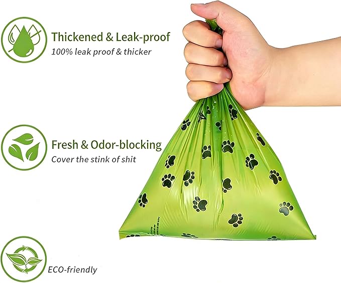 Enhanced Strength Dog Poop Bags 300 Count Scented Rolls | Leak-Proof Extra Thick Pet Waste Bags for Large Dogs and Puppy with Dispenser.
