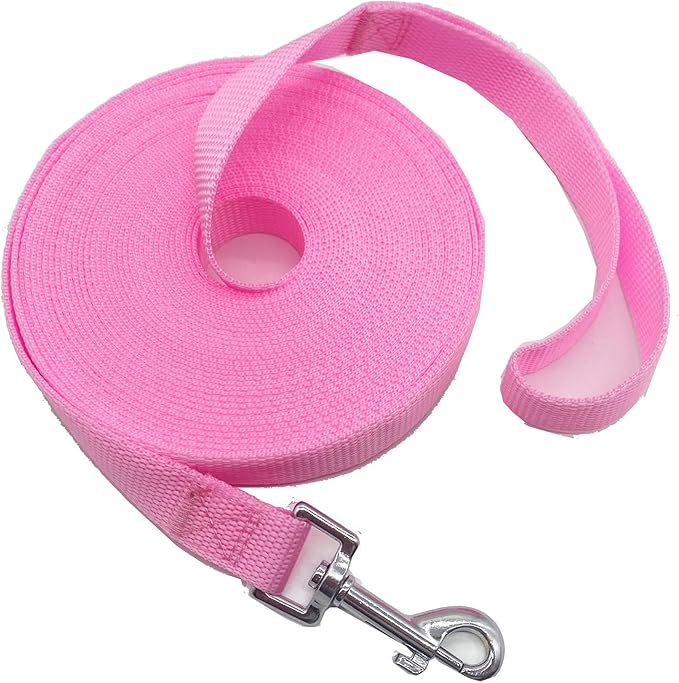 SALO Nylon Training Dog Leash for Small Medium Large Dogs, 3/4 Inch Wide, 20ft 30ft 40ft 50ft Long Leash Dog/Puppy Lead for Obedience Recall Training, Camping, or Backyard