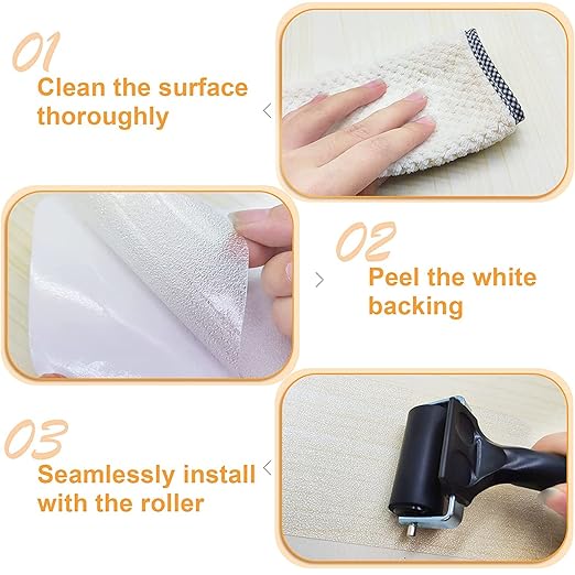 Qingluan Anti Slip Tape, Grip Tape for Stairs Indoor Waterproof, Rubber Grip Tape for Tubs, Stairs, Boats (Clear, 2 Inch x 60 Feet)