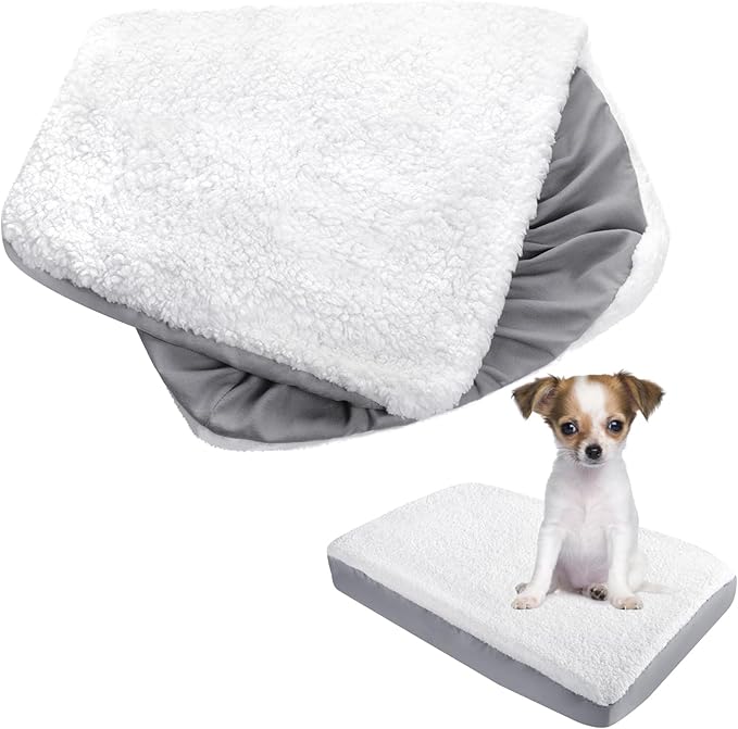 Coldwind Dog Bed Covers Replacement, 15 x 20 inch, Waterproof, Washable Ultra Soft Velvet, Fits Most Standard Pet Beds, Rectangular, Removable Cover, for Dogs & Cats