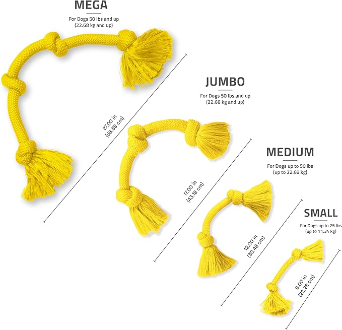 Playology Rope Toys for Dogs | Tug of War Dog Toy for Aggressive Chewers | Chicken Scented Dog Toys | Mega Rope Toy for Interactive Play