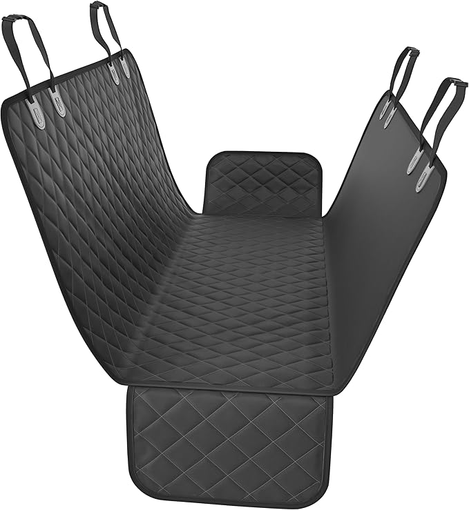 Active Pets Black XL Dog Car Hammock Back Seat Cover, Waterproof Backseat Cover Protector for Truck Bench Rear of Sedans or SUVs, Essential Pet Supplies Vacuum or Wipe Clean, Machine Washable