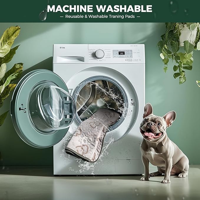 FXW Washable Pee Pads for Dogs, Leak-Proof & Non-Slip, Specifically Designed for 18inch Cages, 11" x 17" Rectangle, Khaki, 2 Packs