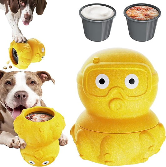 Aggressive Chew Toys for Large Dogs, Pet Valentine Anxiety Relief for Dogs Toy, Dog Chew Toys Indestructible Frozen Dog Treat Toy for Peanut Butter Reduces Anxiety, Octopus