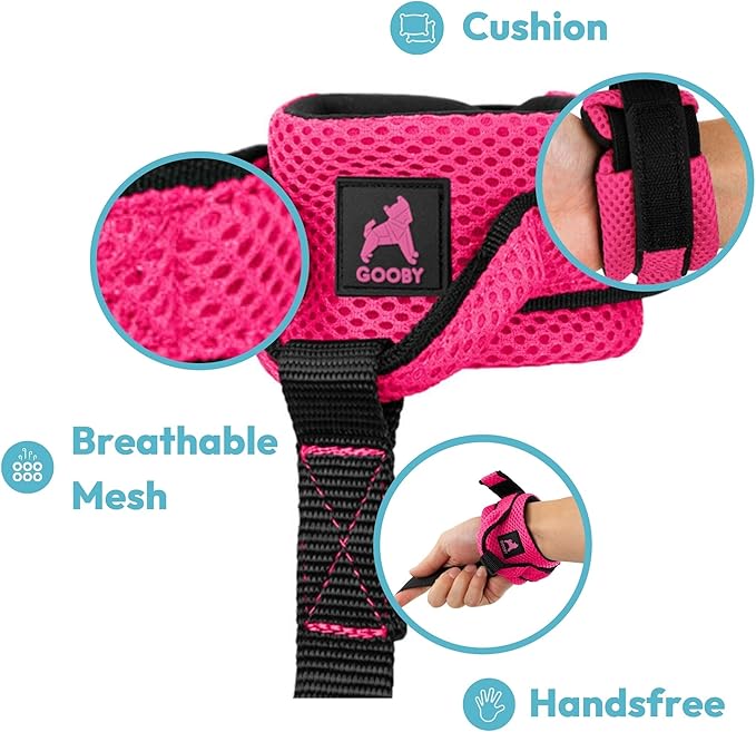 Gooby Soft Mesh Wrist Band Surfer Leash - Blue, 6 FT - Comfortable Hands Free Leash with Elastic Band for Small, Medium and Large Dogs