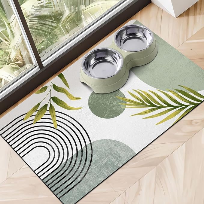 Dog Food Mats for Floors, Absorbent Dog Bowl Mat for Food and Water Dispenser Mat, Quick Dry Cat Food Mat Pet Supplies