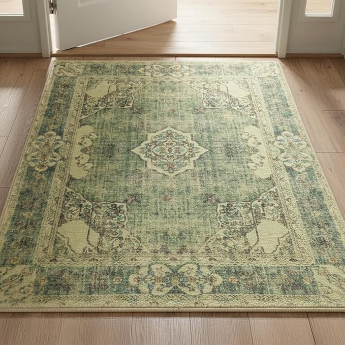 Muddy Mat짰 Majestic 2ft x 3ft Washable Area Rugs for Living Room, Bedroom & Dining Room ??Modern Soft Low Pile Non Slip Carpet ??Pet Friendly Waterproof Foldable Rugs for Home
