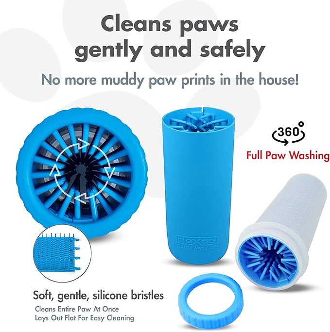 Dexas MudBuster Large Portable Pro Blue Paw Cleaner for Dogs - Premium Quality Pet Supplies and Accessories