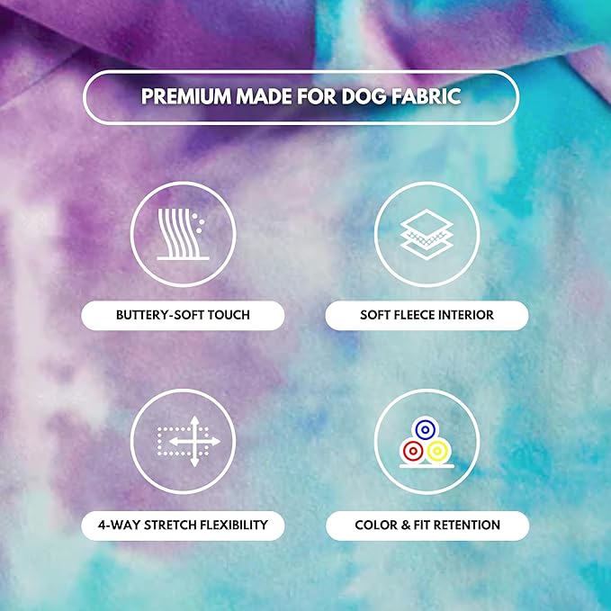 Spark Paws Human Hoodie - Premium Quality, Buttery Soft, Superior Comfort and Fit, Calming Fleece Interior, Suitable for All Styles – 90s Retro Sky Dye, S