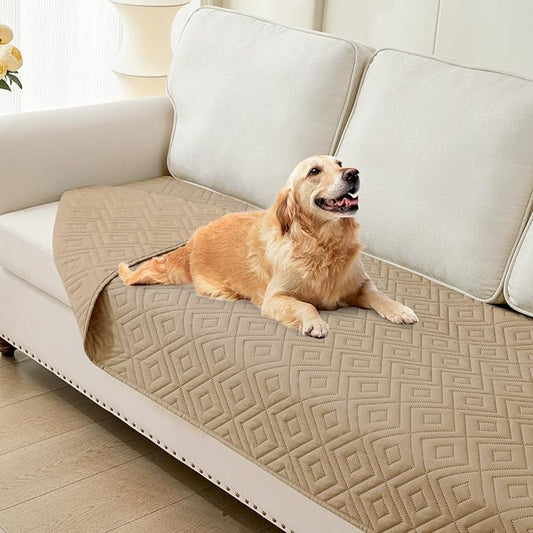 hyha Waterproof Dog Blanket, Soft Dog Bed Cover Pet Blankets, Waterproof Sofa Couch Cover for Dogs Washable, Reversible Pet Couch Covers for Sofa Furniture (30x70 Inch, Camel/Camel)