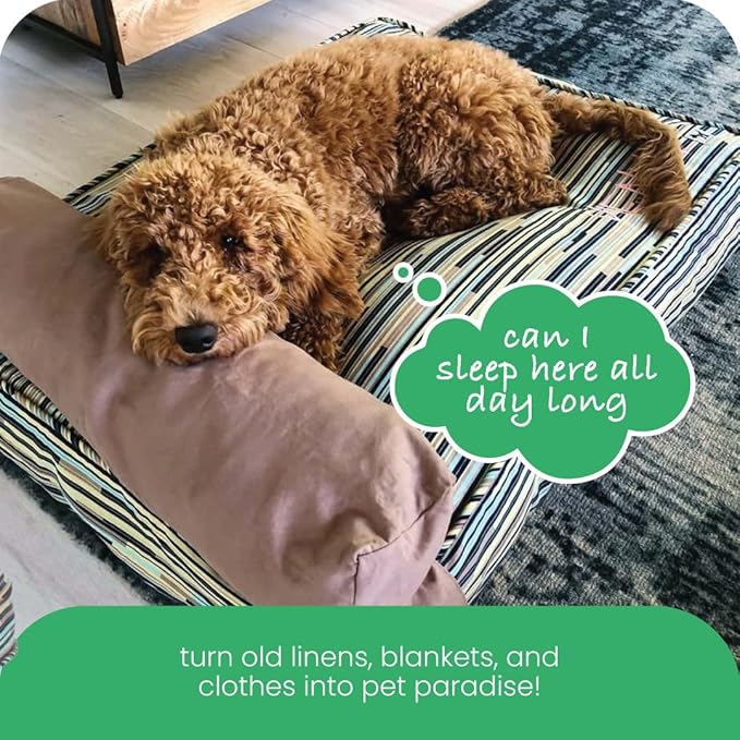 Molly Mutt Small Dog Bed Cover - I Don't Like Mondays Print - Measures 22”x27”x5”- 100% Cotton - Durable - Breathable - Sustainable - Machine Washable Dog Bed Cover