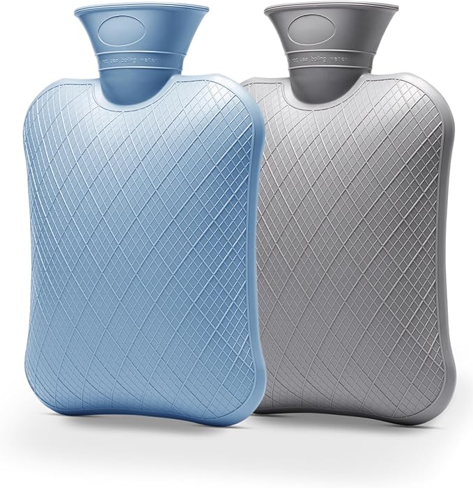 FORICOM Extra Large Hot Water Bottles for Pain Relief.2packs,2L Hot Water Bag for Back Pain, Heating Pad 2Liter, Hot and Cold Therapy.Bpa Free