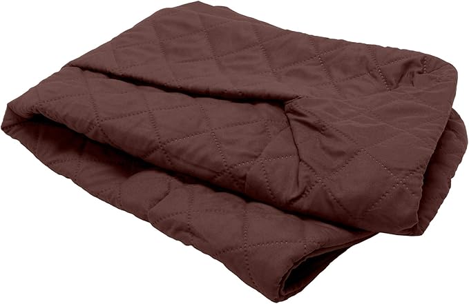 Furhaven Replacement Dog Bed Cover Quilted Sofa-Style, Machine Washable - Coffee, Jumbo (X-Large)