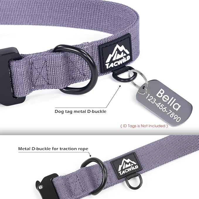 Dog Collar for Small Dogs Christmas Boy Girl - Adjustable, Chew Proof Nylon Collar with Metal Quick Release Buckle and D-Ring for Dog Tags (Montana Moonrise, S)(not Included The Pendant)