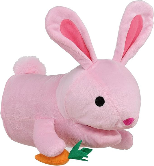 POP Sand Animal Mitten, Plush Dog Chew Toy, Happy Zoo Rabbit, with Whistle, BONBI ALCON