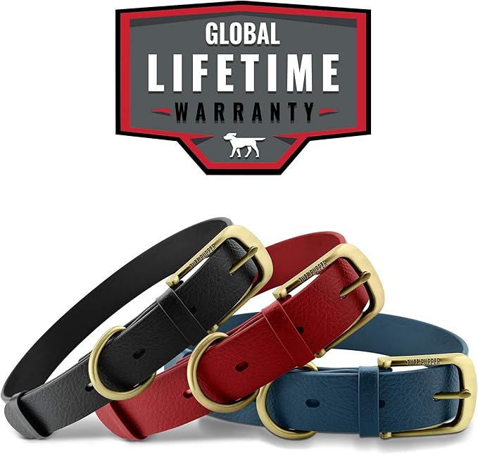Tuff Pupper Classic Heavy Duty Dog Collar | 10x Stronger Than Leather | 100% Waterproof & Odor Proof Dog Collar | Tough Rust-Proof All Metal Hardware