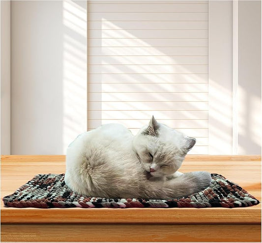 Cat Window Sill Pet Pad Window Perch, Knitted Windowsill Pet Mat Pillow Seat Bed,Double Sided Cat Cushion for Window Sill (Mixed Color, 8"x24")