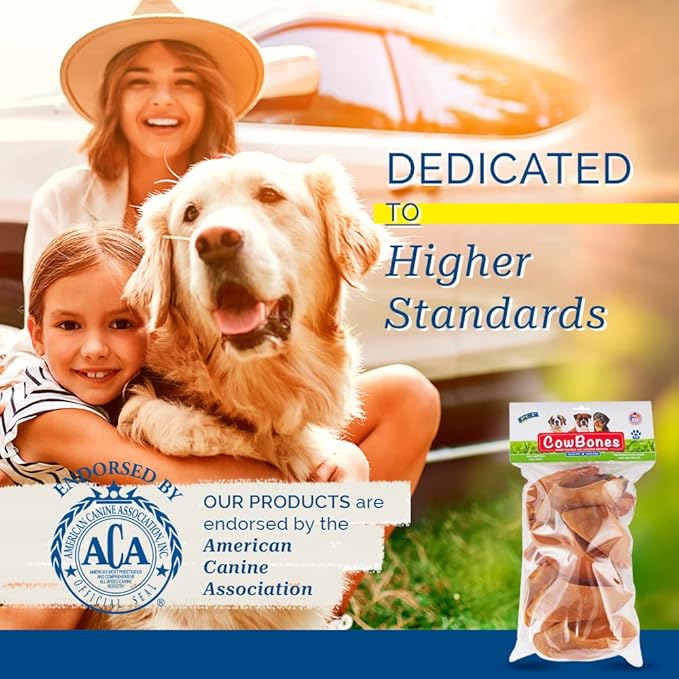 Pet Center Inc. (PCI) - Cow Bones - 10 Pack - Hickory Smoked Flavor Beef Hooves Dog Treat