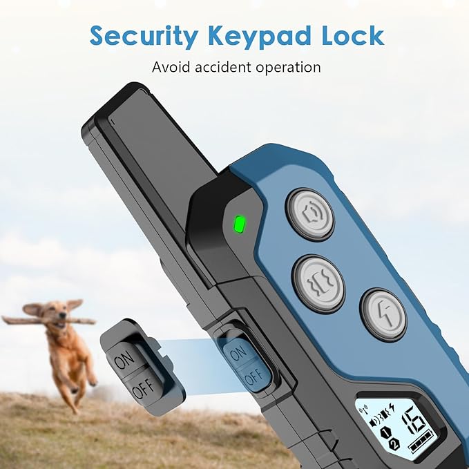 Shock Collar for Dogs, IP67 Waterproof Dog Training Collar with Remote, 3 Training Modes with Beep, Vibration, and Safe Static, Rechargeable E Collar for Large Medium