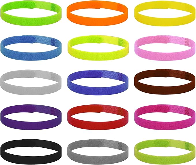 Luter 15 Colors 20x1cm Puppy Collars, Soft Adjustable Whelping Collars for Puppy ID Collars for Newborn Dog Kittens for Pet