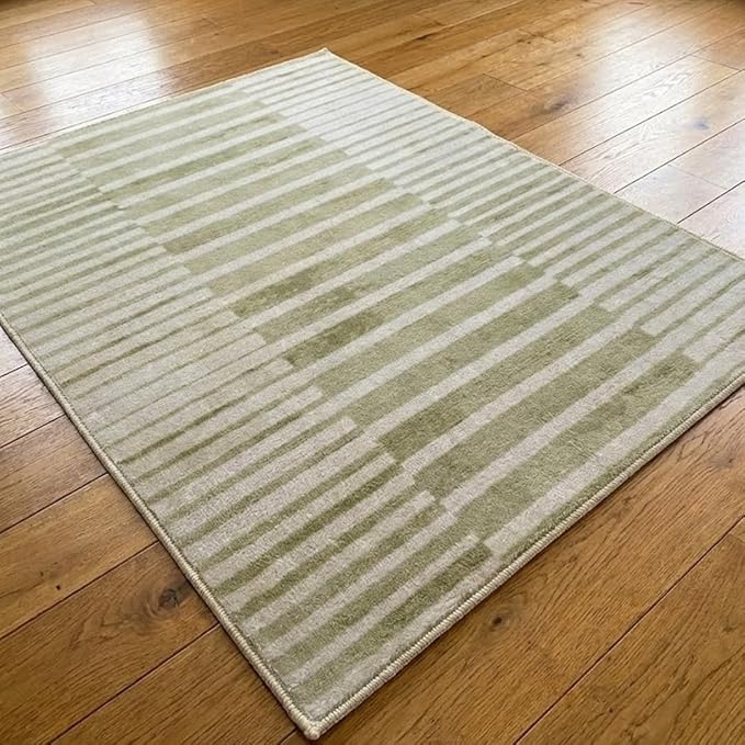 Muddy Mat짰 Creamline 2ft x 3ft Washable Area Rugs for Living Room, Bedroom & Dining Room ??Modern Soft Low Pile Non Slip Carpet ??Pet Friendly Waterproof Foldable Rugs for Home