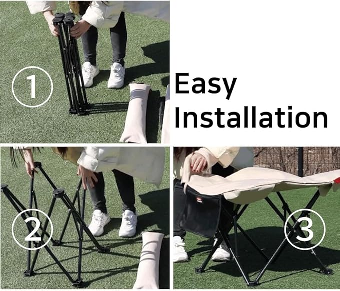 Two Heights in One, Dog Bed Cot for Pet, Waterproof Mesh, Adjustable Height, Indoor/Outdoor (Khaki Brown, Medium)