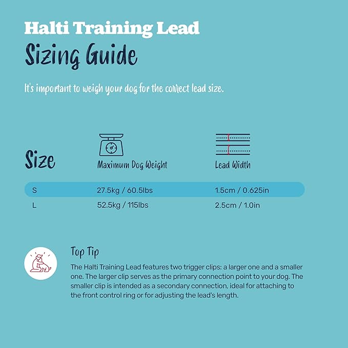 Halti Training Leash - Multifunctional Double-Ended Dog Leash, Ideal for Anti-Pulling Dog Training. Lightweight & Durable. Suitable for Medium to Large Dogs & Puppies (Size Large, Deep Walnut, 2m)